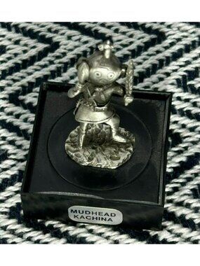 Mudhead Kachina Pewter Figurine With Display Box No Lid